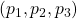 (p_{1},p_{2},p_{3})