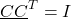 \begin{align*}\underline{C}\underline{C}^{T}=I\end{align*}