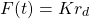 \begin{align*}F(t)=Kr_{d}\end{align*}