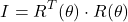 \begin{align*}I=R^{T}(\theta)\cdot R(\theta)\end{align*}