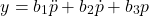 \begin{align*}y=b_{1}\ddot{p}+b_{2}\dot{p}+b_{3}p\end{align*}