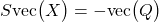 \begin{align*}S \text{vec}\big(X\big)= -\text{vec}\big( Q\big) \end{align*}