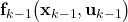 \mathbf{f}_{k-1}\big(\mathbf{x}_{k-1}, \mathbf{u}_{k-1} \big)