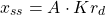 \begin{align*}x_{ss}=A \cdot K r_{d}\end{align*}