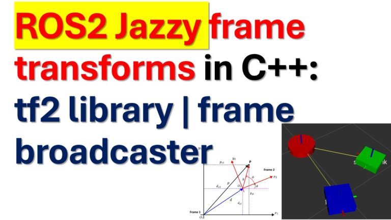 ROS2 Jazzy Tutorial on tf2 transform library – tf2 Broadcaster in C++ ...